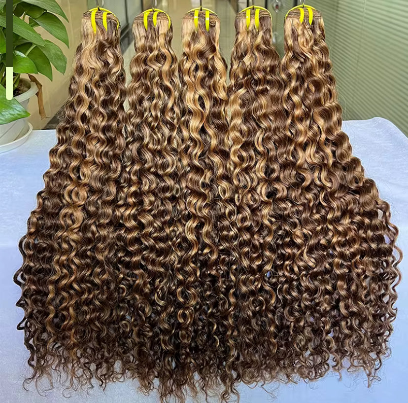 Extensão encaracolado “ Deep wave” cambojano