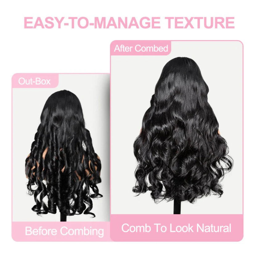 Peruca de lace Hd ondulado “body wave”