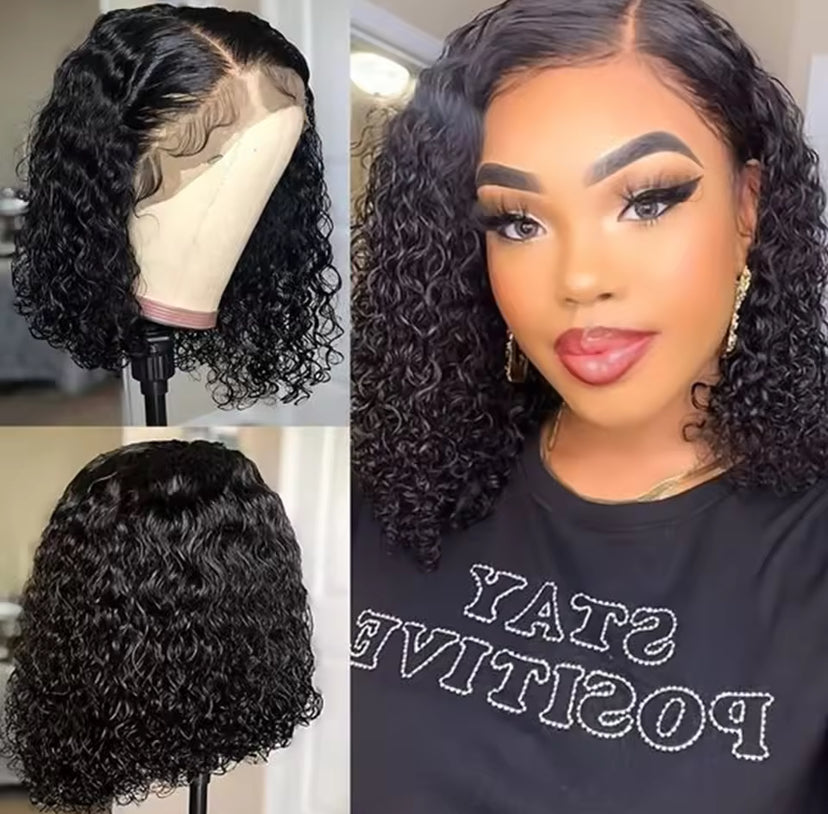 Bob wigs cacheado de lace orelha orelha