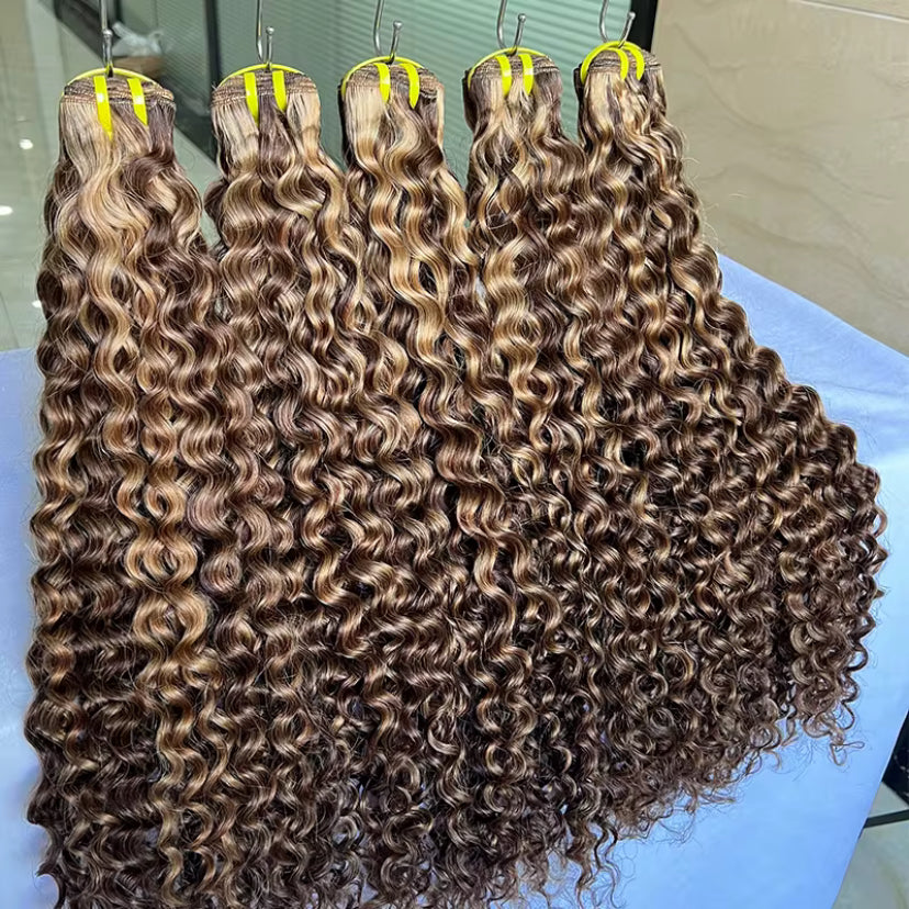 Extensão encaracolado “ Deep wave” cambojano