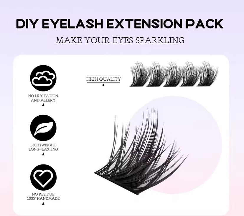 Extensões de Pestanas Cluster (Tufos)