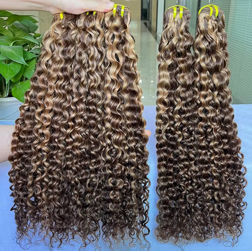 Extensão encaracolado “ Deep wave” cambojano