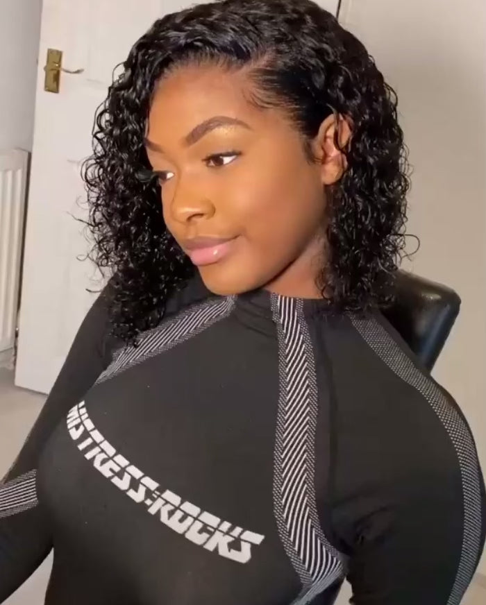 Bob wigs cacheado de lace orelha orelha